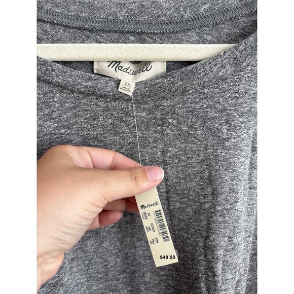 NWT Madewell Triblend Ex-Boyfriend Tee In Gray Size 2X - Picture 3 of 5